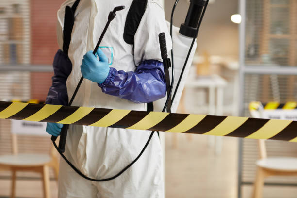 Professional Biohazard Cleanup technician working in Uniondale, NY